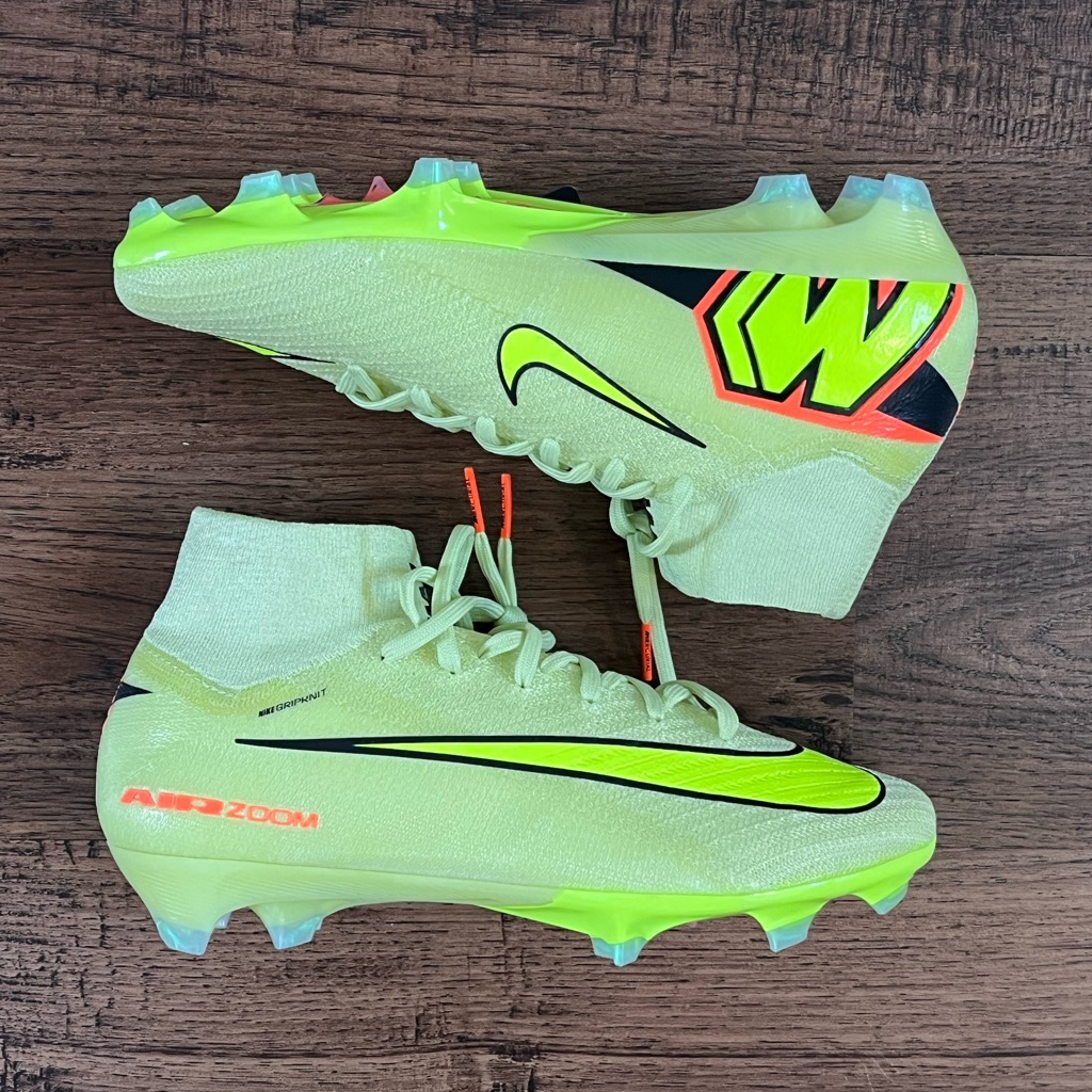 Nike Zoom Mercurial Superfly 10 Elite Fg Limelight Crimson Size Mens 5.5/Wmns 7